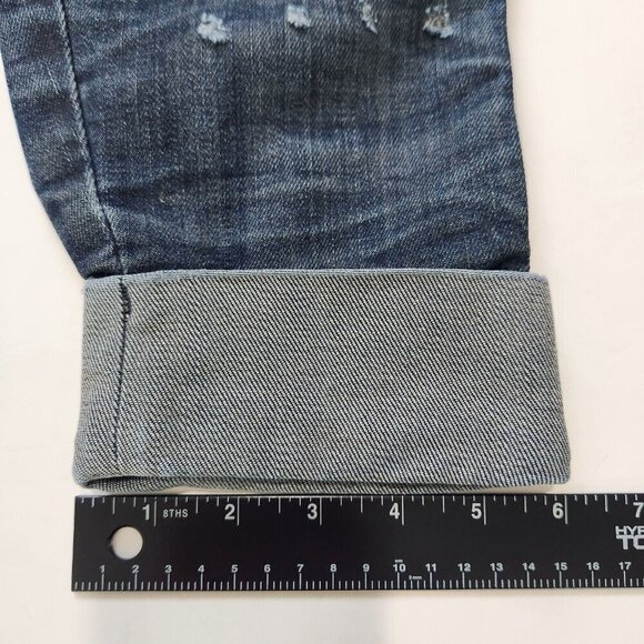 Diesel Tintsie Low Crotch Distressed‎ Baggy Jeans Womens 26 Blue Button Fly - Picture 9 of 16